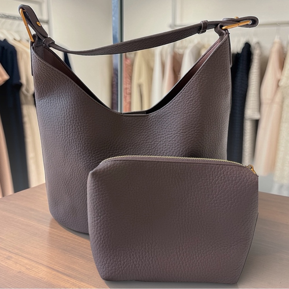 Staple Brown Leather Women's Bag Set-New